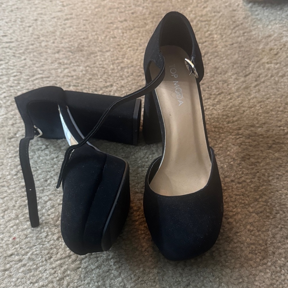 TOP Moda Women's Elegant Black Heels